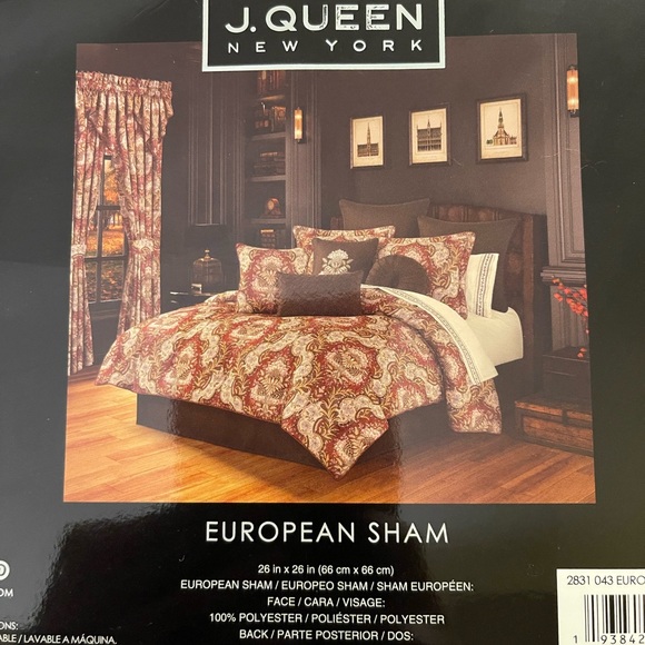 NWT - J. Queen New York, Chocolate Brown European Sham - Picture 6 of 8